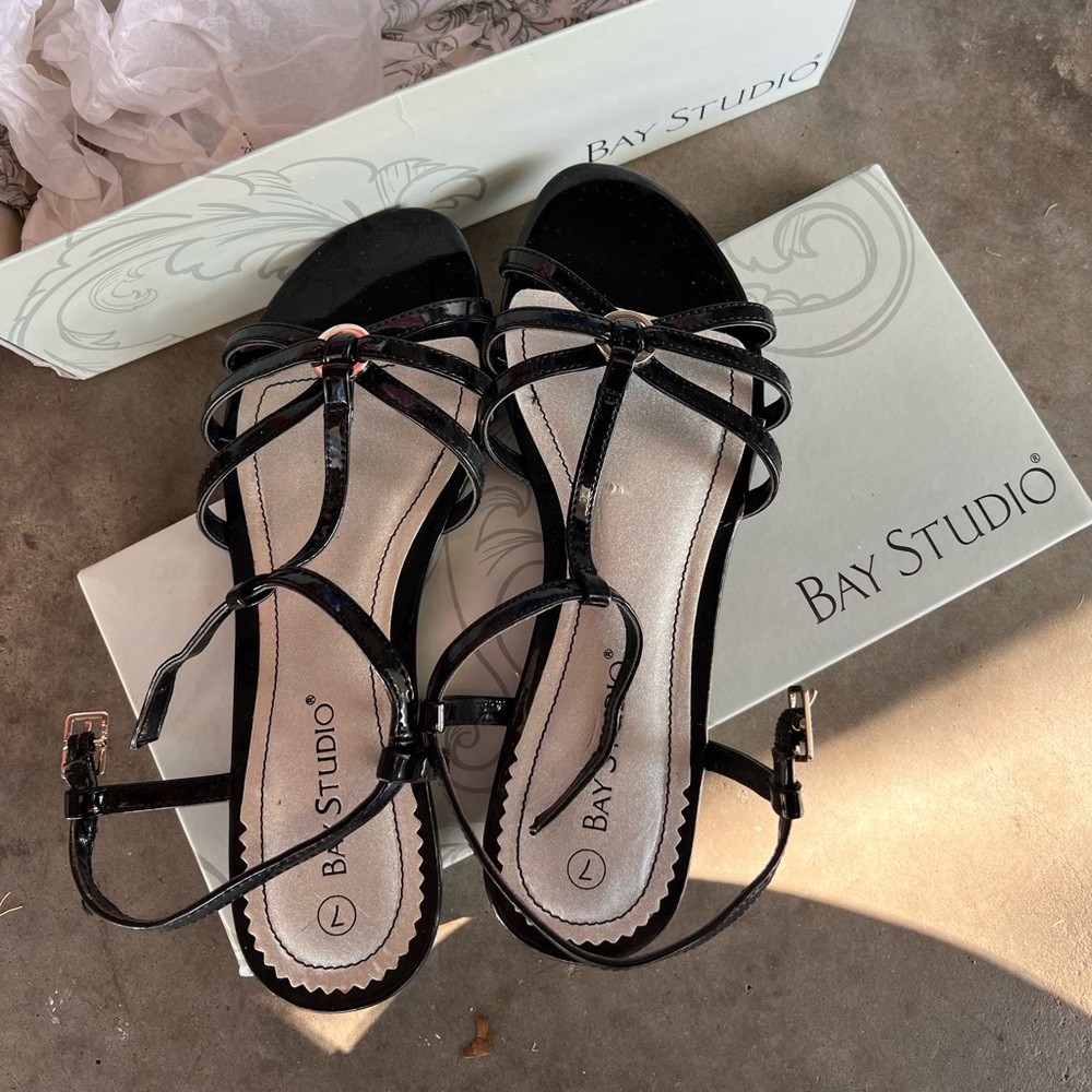 Bay studio black strap sandal. Never worn brand new